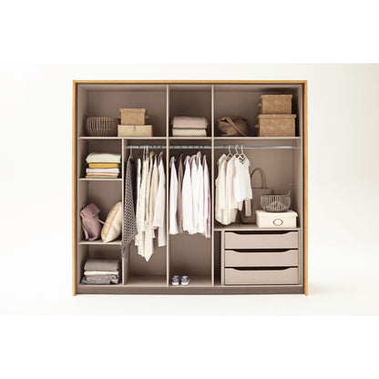Rauch Bellezza Wardrobe White Gloss with Silk Grey