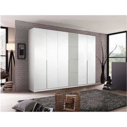 Rauch Bellezza Wardrobe White Gloss with Silk Grey