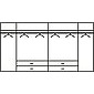 RAUCH MEMPHIS 6 DOOR COMBI MIRRORED WARDROBE