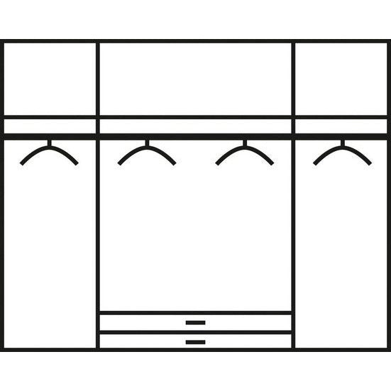 RAUCH MEMPHIS 4 DOOR COMBI MIRRORED WARDROBE
