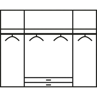 RAUCH MEMPHIS 4 DOOR COMBI MIRRORED WARDROBE