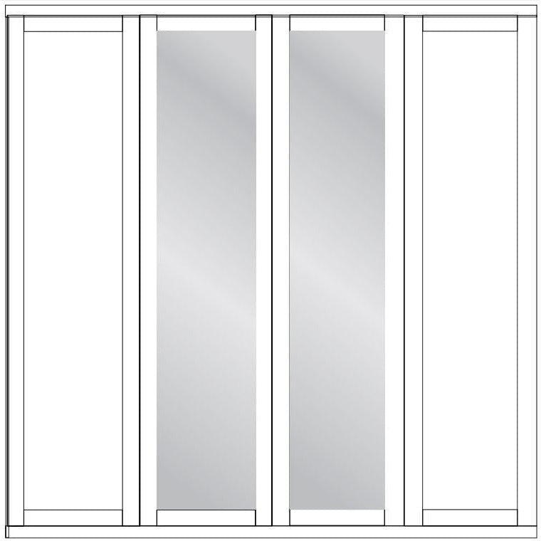 Wiemann Cambridge 4 Door 2 Mirrors Wardrobe