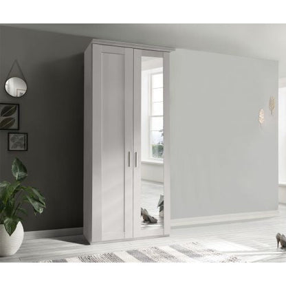 Wiemann Cambridge 2 Door 1 Mirror Wardrobe White