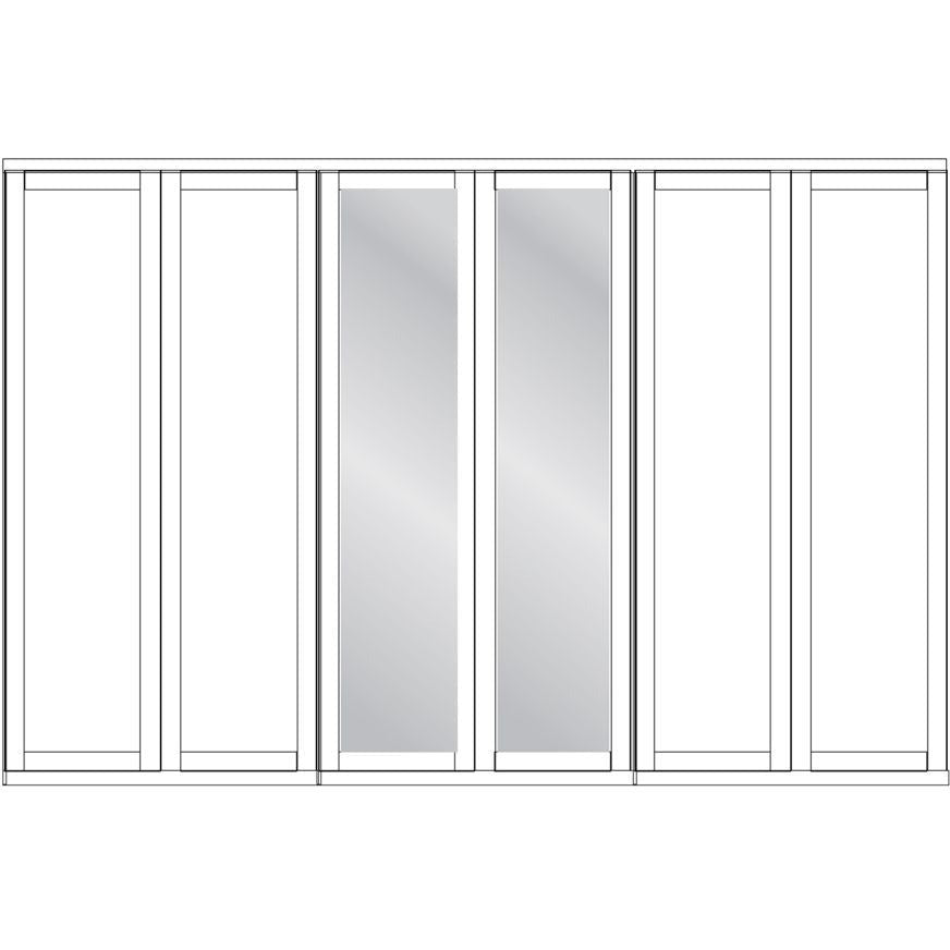 Wiemann Cambridge 6 Door 2 Mirrors Wardrobe
