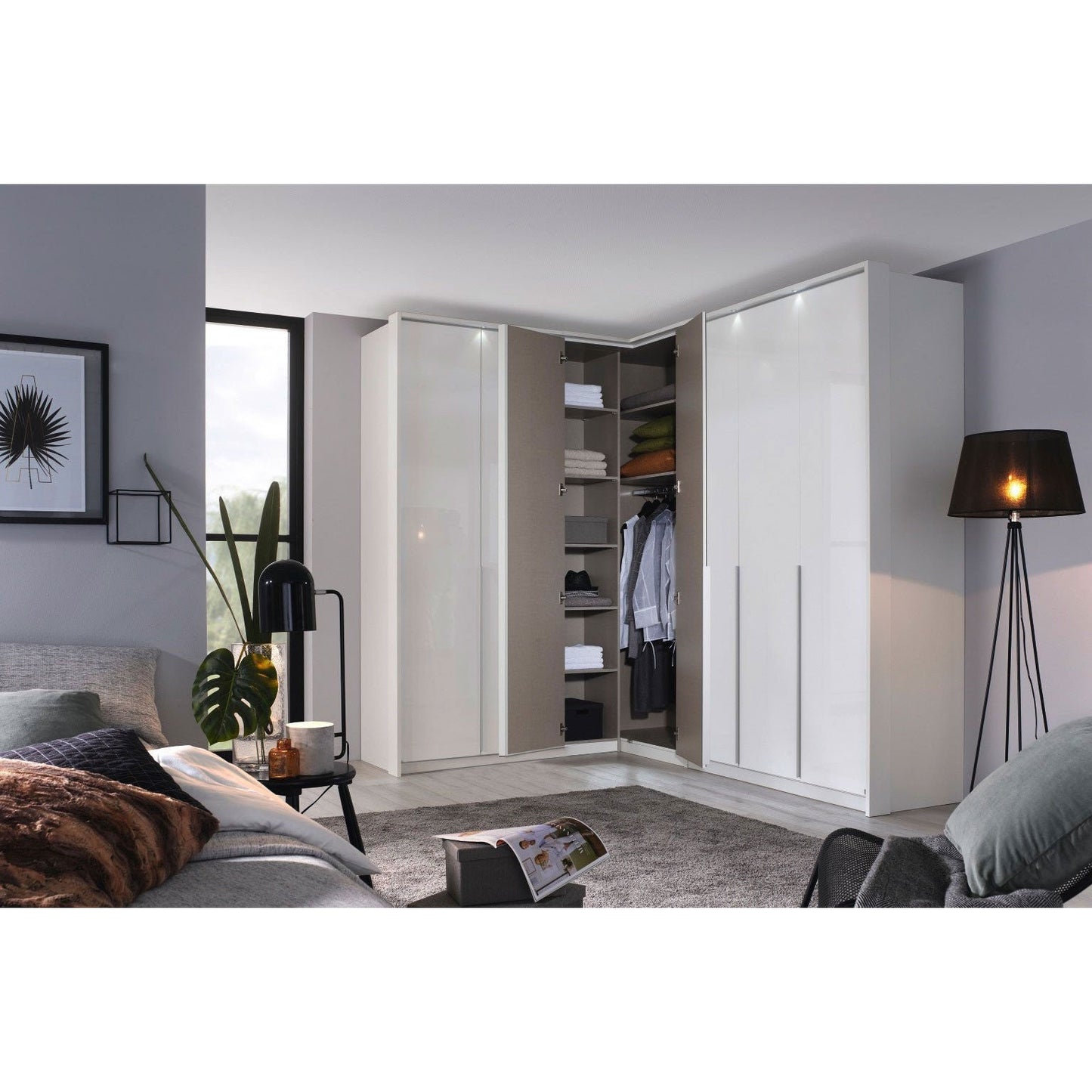 Rauch Modular Corner Wardrobe White Gloss