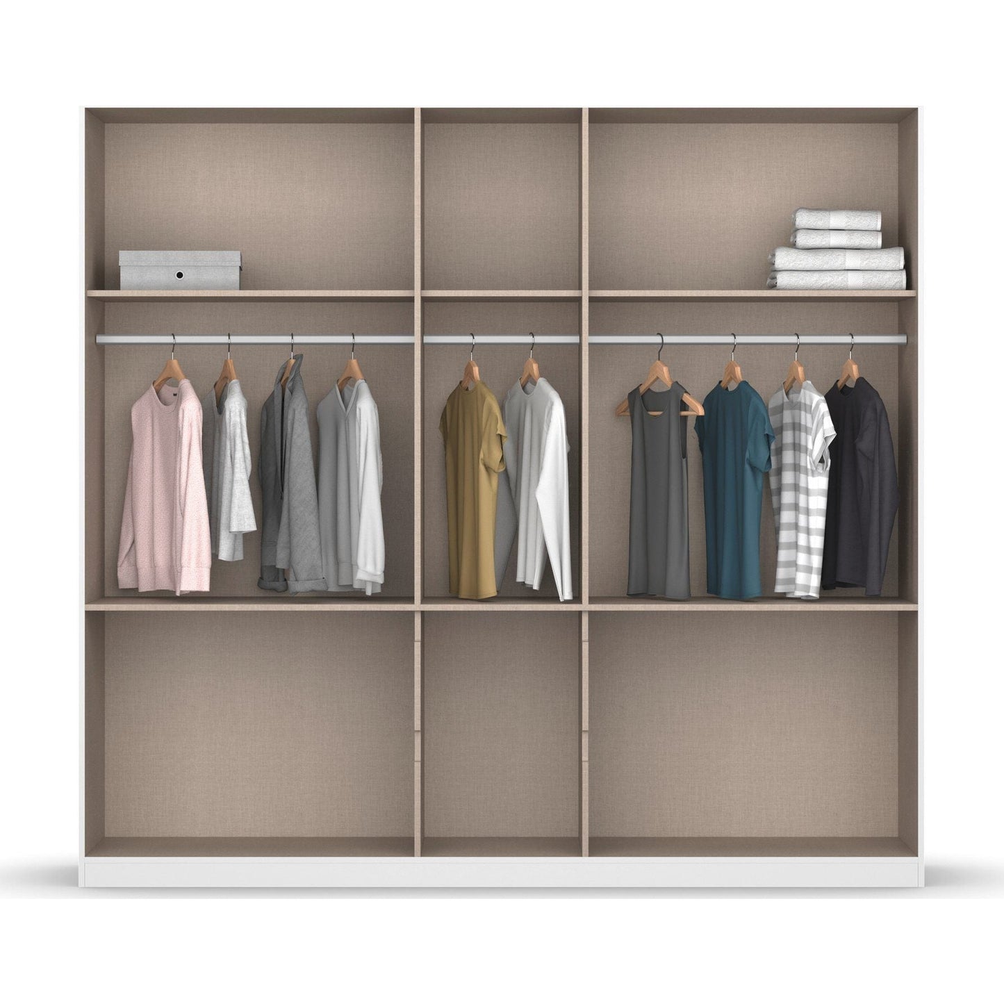 Rauch Winnipeg Wardrobe Gloss finish With Mirrors