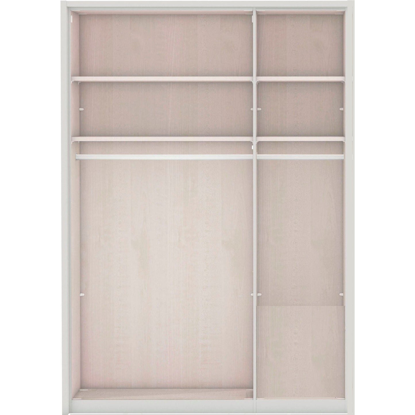 Wiemann Loft 3 Door Wardrobe White Glass Hinged