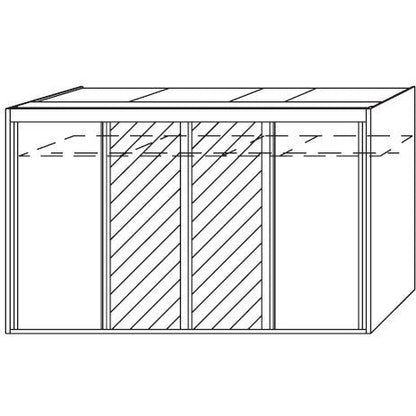Lima Imperial 4 Sliding Door Wardrobe 350cm With 2 Mirror Door