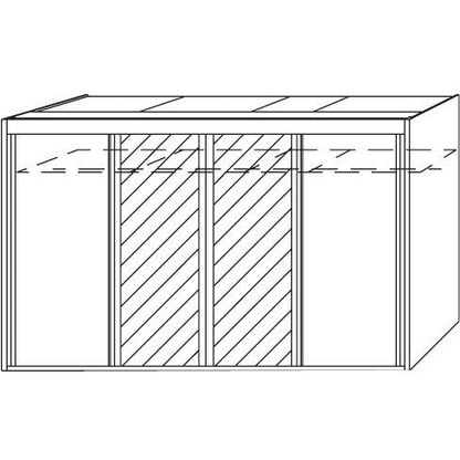 Lima Imperial 4 Sliding Door Wardrobe 320cm With 2 Mirror Door 