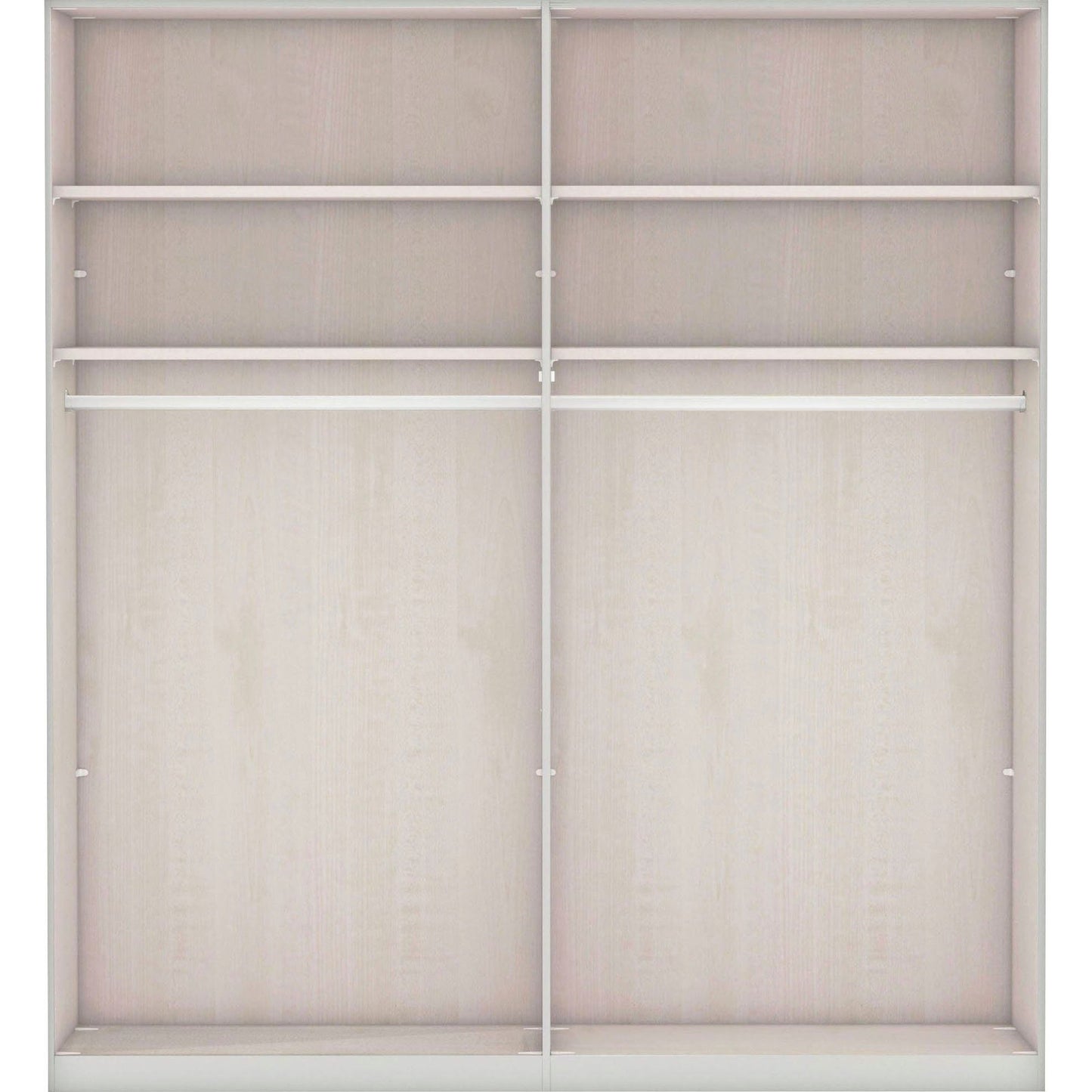 Wiemann Berlin Sliding Door Wardrobe Magnolia Glass with Mirror