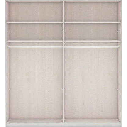 Wiemann Berlin Sliding Door Wardrobe Magnolia Glass with Mirror