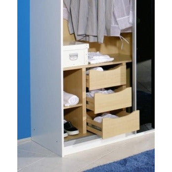 Rauch wardrobe 3 drawer chest with shelves 90cm