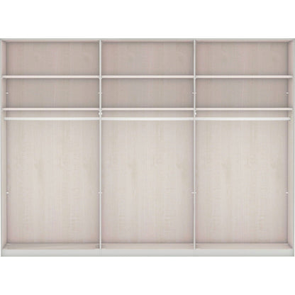 Wiemann Berlin Sliding Door Wardrobe Magnolia Glass with Mirror