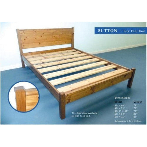 London 4ft Wooden Bed