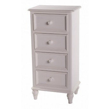 Tuscany White 4 Drawer Chest