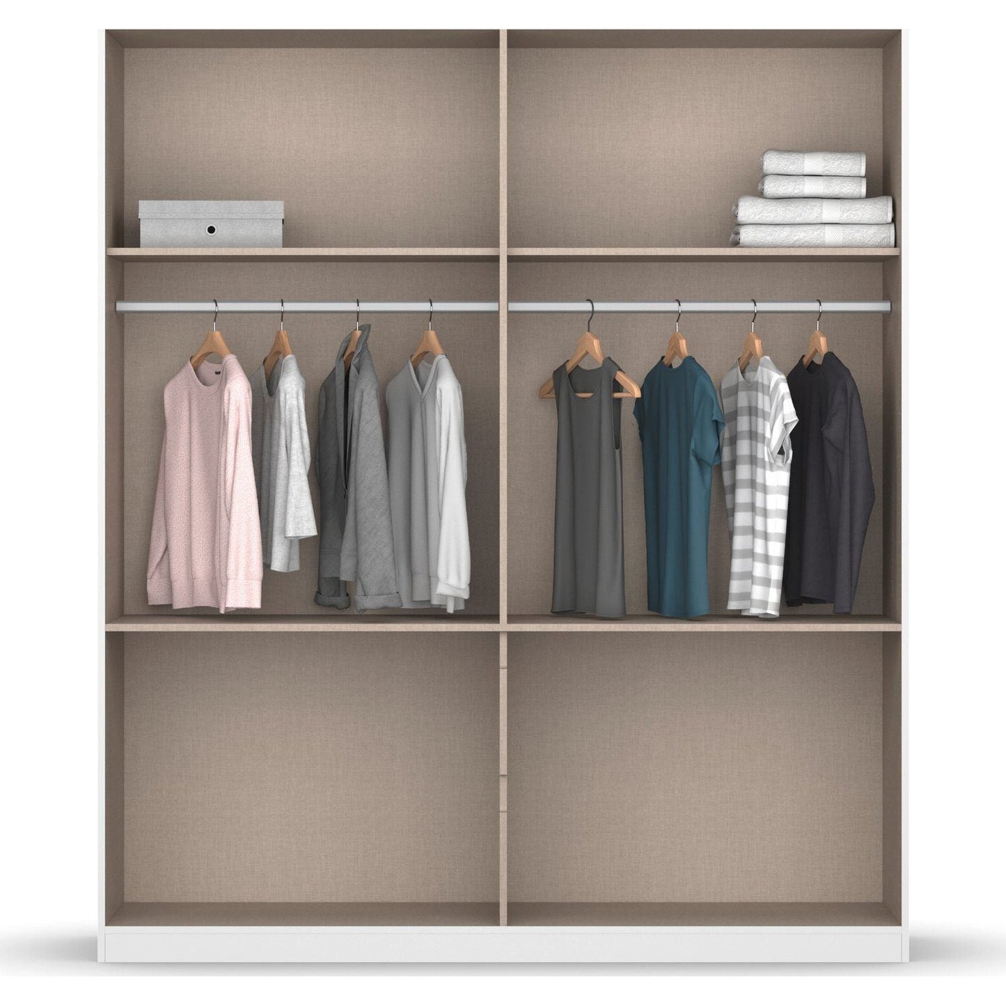 Rauch Winnipeg Wardrobe Gloss finish With Mirrors