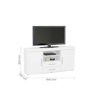 Edgeware 2 Door 2 Drawer Sideboard White