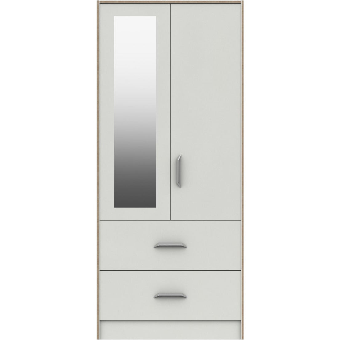 Marlow 2 Drawer Combi Wardrobe With Mirror