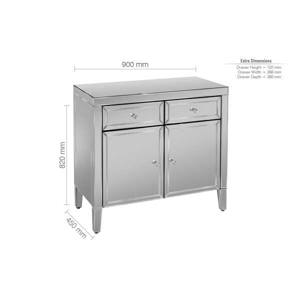 Valencia 2 Drawer 2 Door Sideboard