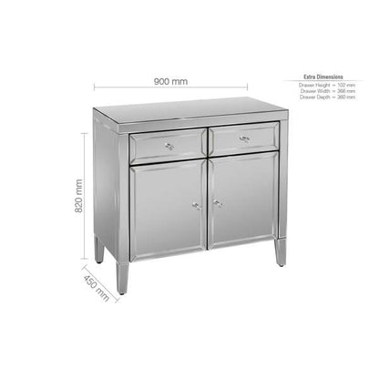 Valencia 2 Drawer 2 Door Sideboard