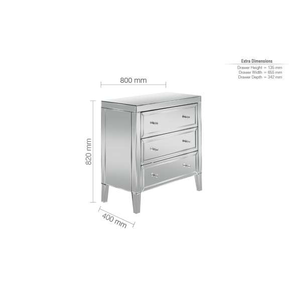 Valencia 3 Drawer Chest