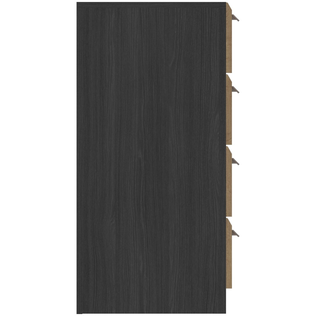 Waterfall 4 Drawer Chest Graphite and Oak
