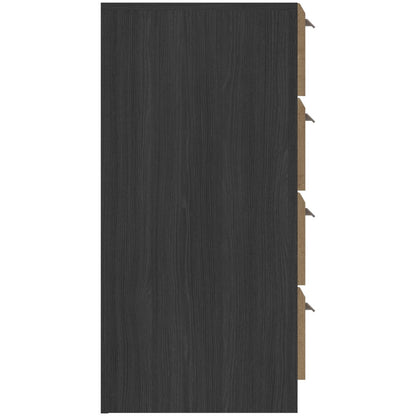 Waterfall 4 Drawer Chest Graphite and Oak