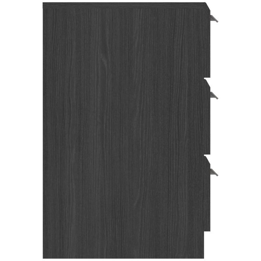 Waterfall 3 Drawer Bedside Graphite