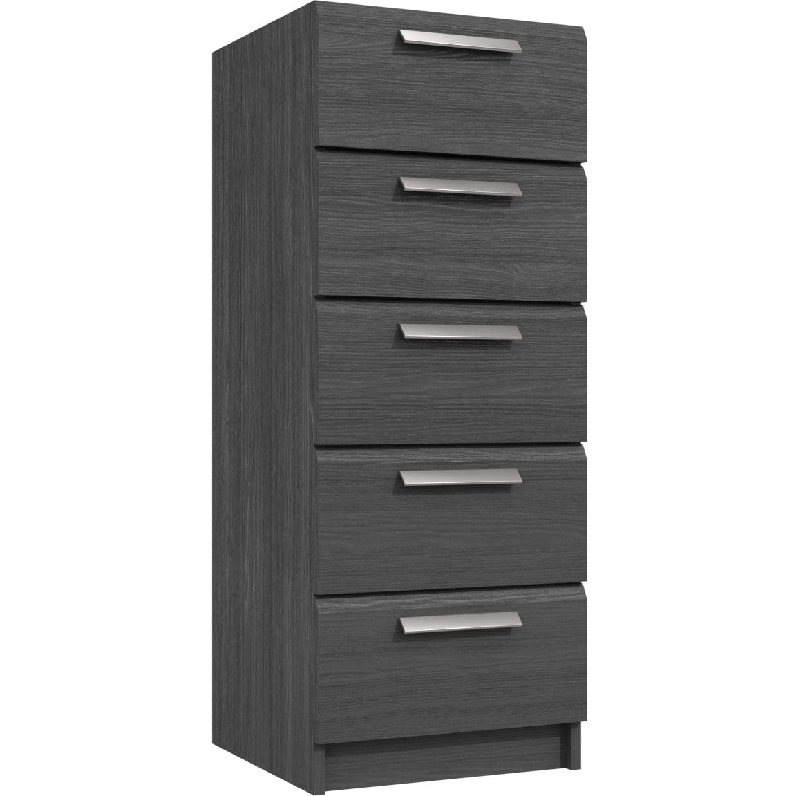 Waterfall 5 Drawer Narrow tallboy Graphite