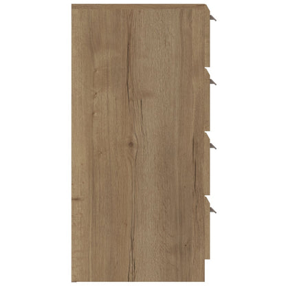 Waterfall 4 Drawer Chest Natural Rustic Oak