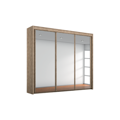 Rauch Imperial Fully Mirrored 3 Sliding Door Wardrobe 250cm