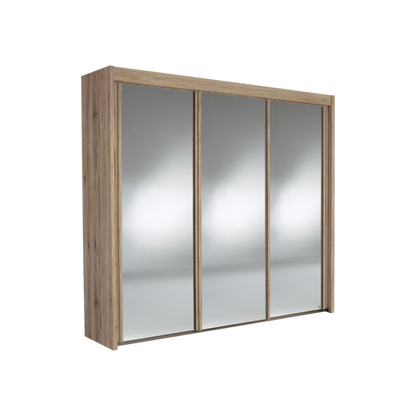 Rauch Imperial Fully Mirrored 3 Sliding Door Wardrobe 225cm