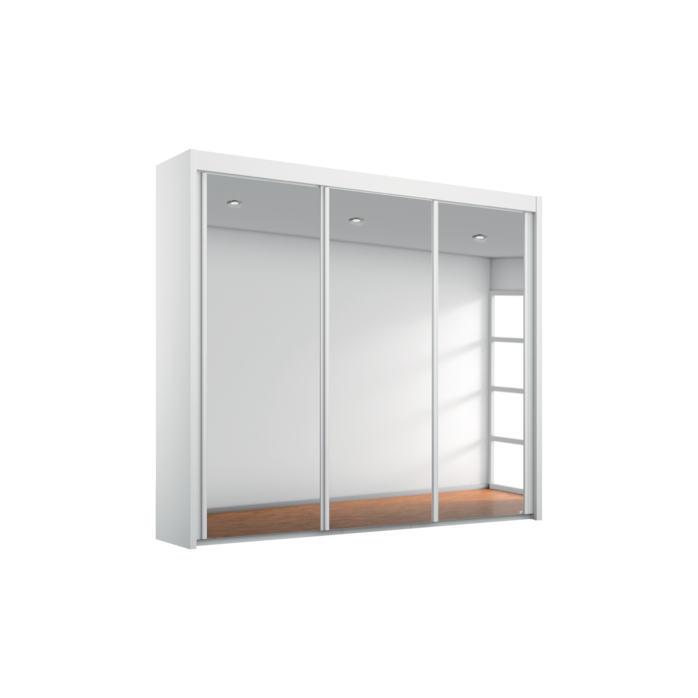Rauch Imperial Fully Mirrored 3 Sliding Door Wardrobe 225cm