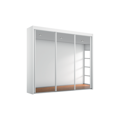 Rauch Imperial Fully Mirrored 3 Sliding Door Wardrobe 225cm