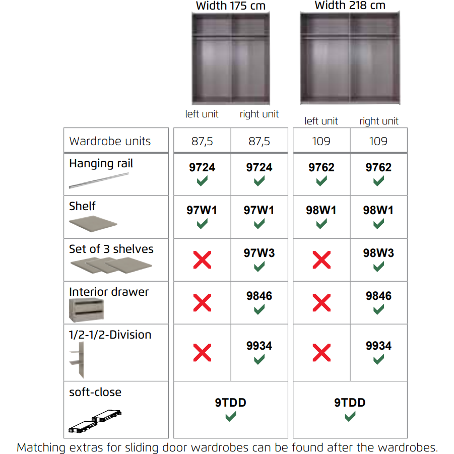 Rauch Sevilla Sliding door wardrobe with Drawers