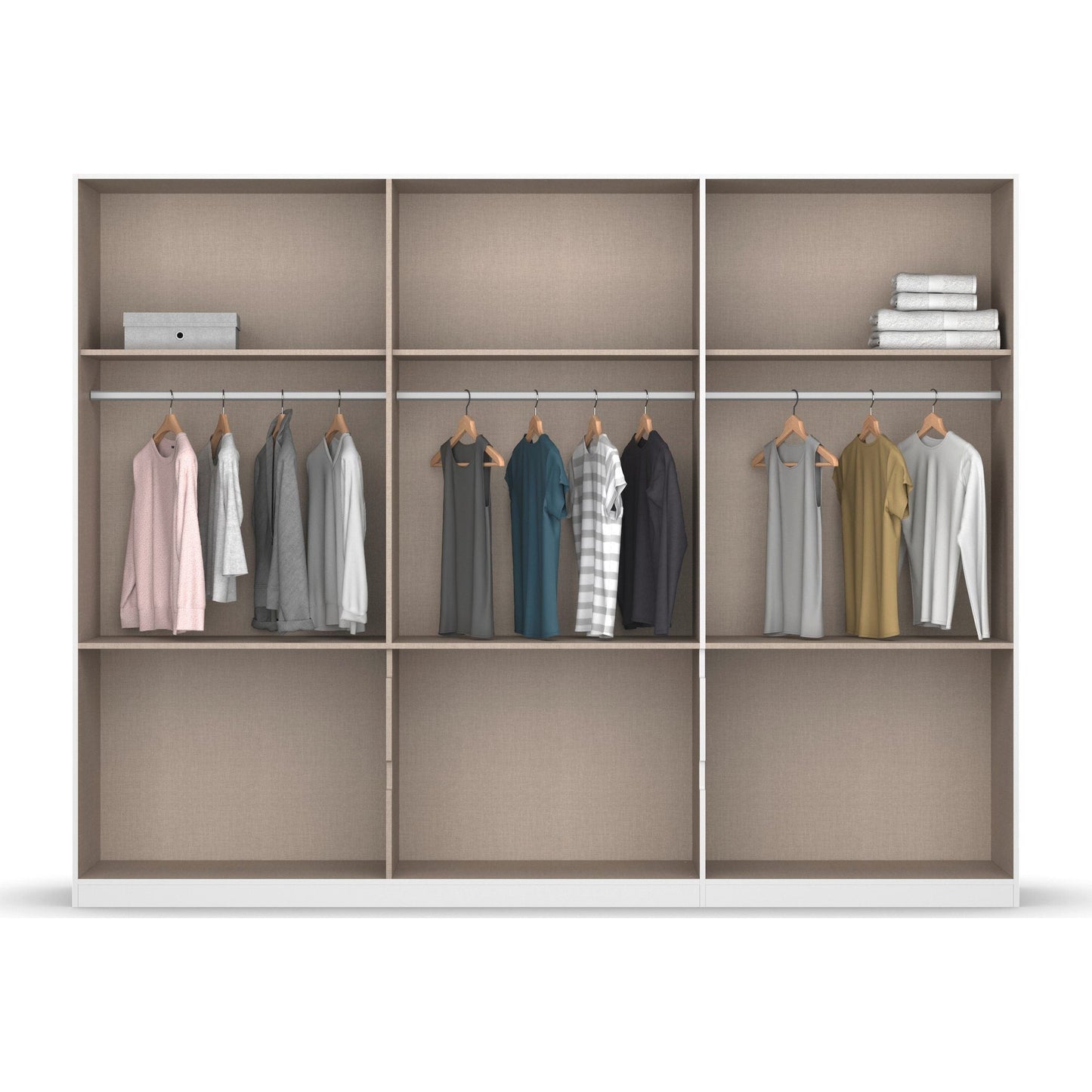 Rauch Winnipeg Wardrobe Gloss finish With Mirrors