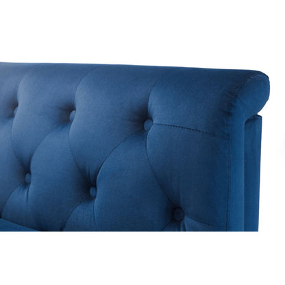 Sandringham 2 seater Blue Velvet Sofa