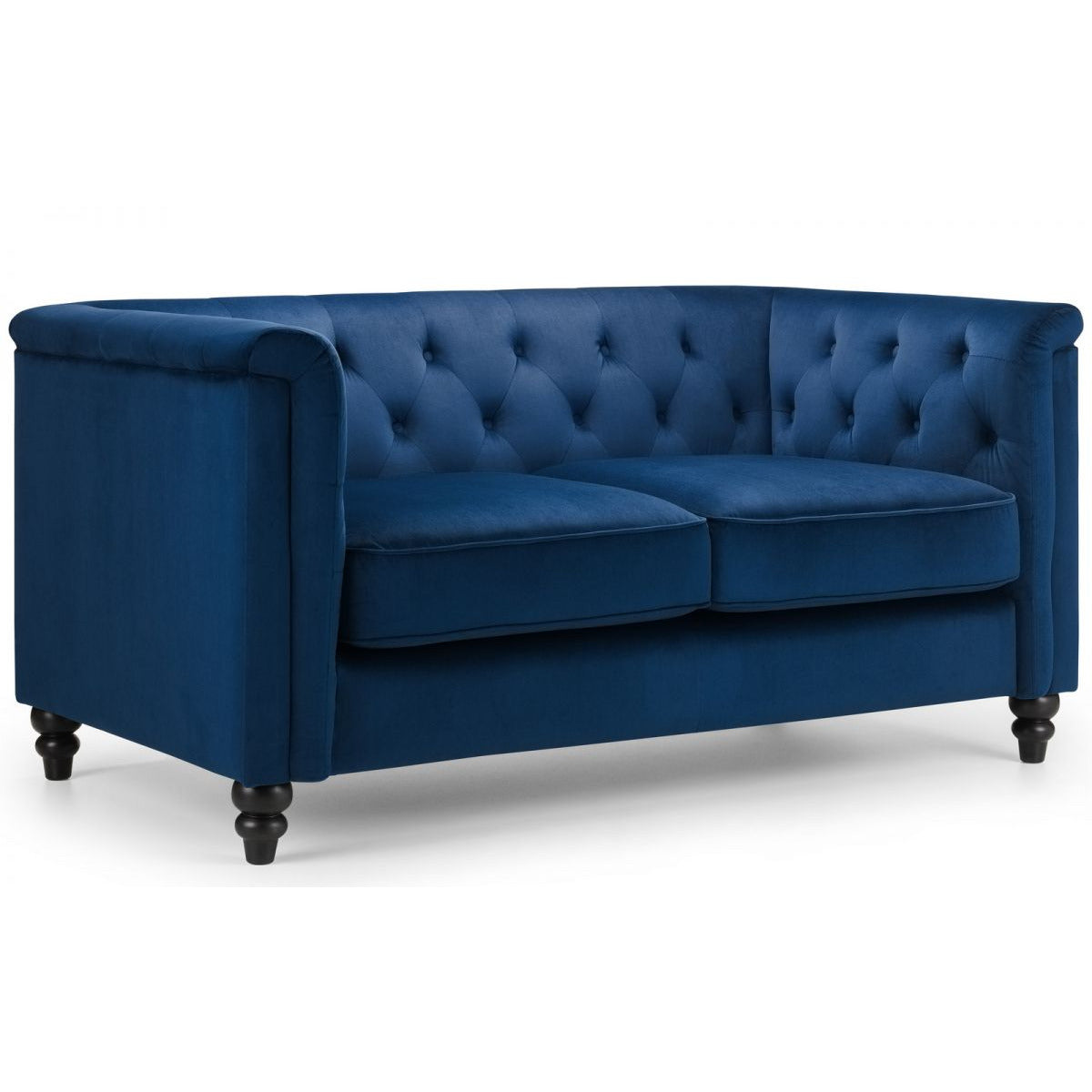 Sandringham 2 seater Blue Velvet Sofa